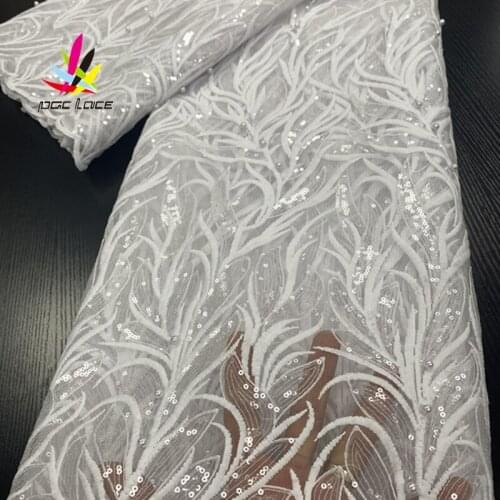 Cheap New Arrival Sequence Net Lace Gold Color Latest Design Style Green Color Nigerian High Quality Best Selling