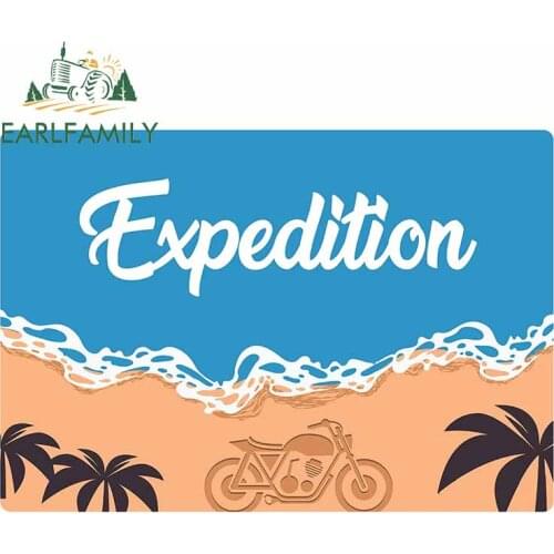 EARLFAMILY 13cm x 9.1cm For Expedition Motorcycle Car Stickers Bumper Decal Scratch-proof Sticker 3D Vinyl Material Decoration