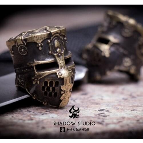 EDC Tibetan Silver Brass Knife Beads A Pendant Paracord Outdoor DIY Decorations Tibetan Silver Brass Camping Gear EDC Tools