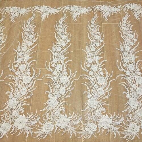 French new design lace embroidery fabric flower lace DIY for dress