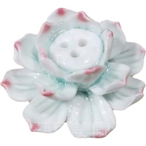 Jingdezhen ceramics lotus incense holder Buddhist incense seat