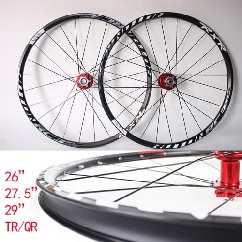 RXR Road Mountain Bike Wheel Set Aluminum Alloy 26/27.5/29mm Wheelset Carbon Fiber Hub Fit Shimano Cassette 7-11 Speed V Brake