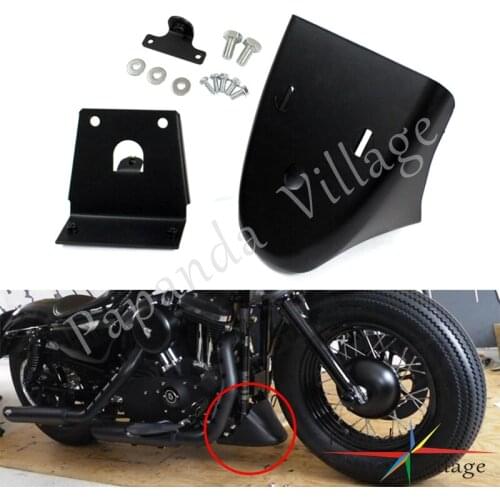 Motorcycle Front Chain Spoiler Kit Custom For Harley Sportster 883 48 XL1200 Models 2004-2020 Bottom Air Dam Chin Fairing Cover