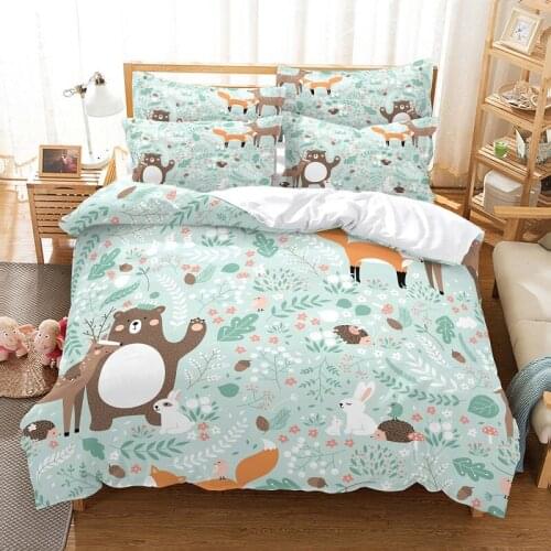 Bedding set duvet cover set 3d bedding digital printing bed linen queen size bedding set fashion design