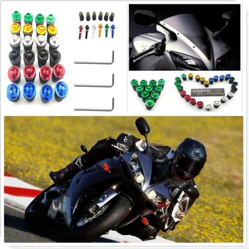 10PCS gold Motorcycle Screw Kit BOLTS Windscreen Windshield Bolt Screws for TRIUMRH ST RS HONDA CBR1100XX BLACKBIRD ST1300