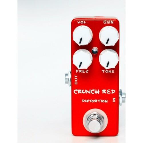 MOSKY Crunch Red Mini Electric Guitar Distortion Effect Pedal True Bypass Full Metal Shell Guitar Parts & Accessories