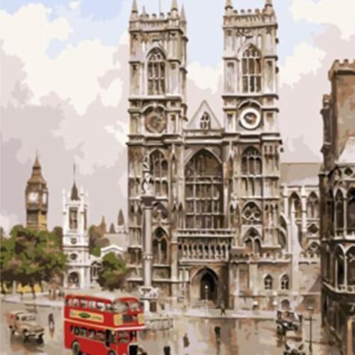 Painting By Numbers DIY Dropshipping Digital Painting City Street View DIY Landscape Canvas Wedding Decoration Art picture Gift