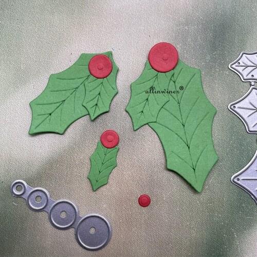 New Holly leaf decoration DIY Craft Metal Cutting Die Scrapbook Embossed Paper Card Album Craft Template Stencil Dies