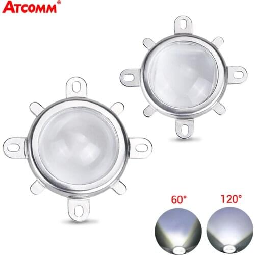 44mm COB LED Optical Lens Reflector 60 120 Degree Spotlight High Power COB LED Chip Lamp Cover For Diode Array Matrix Floodlight