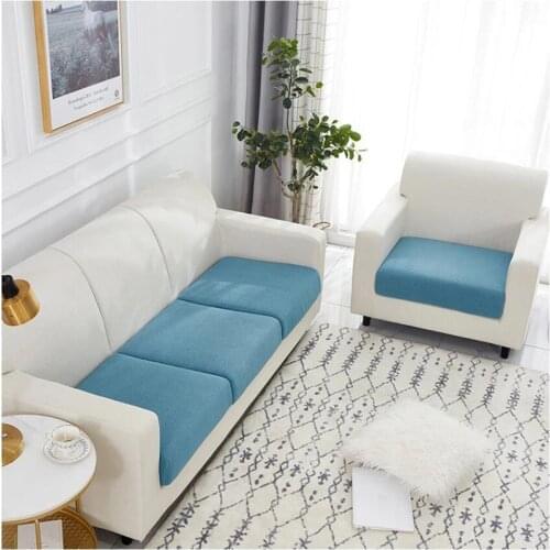 Thick velvet sofa cover solid color sofa cushion cover elastic wraparound sofa cover