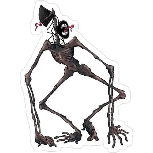 Dawasaru for Sneaky Cover Siren Head Transparent Car Stickers Decals for Laptop Window Car Bumper Helmet Water Bottle PVC,14cm