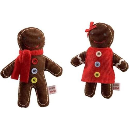 Christmas Gingerbread Ornament Corduroy Kids Toys X'mas Gift, Girl / Boy, 15CM
