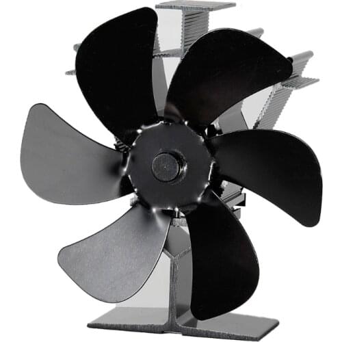 6 Blades Heat Powered Stove Fan Log Wood Burner Safe Quiet Fireplace Ecofan Fuel