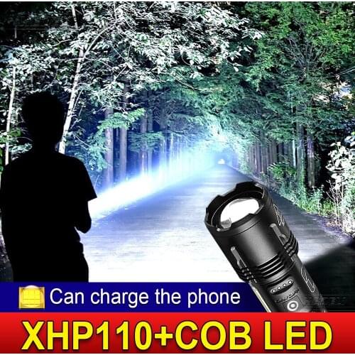 XHP110 Super bright Flashlight usb torch light xhp90 xhp70 Tactical Flashlight 18650 26650 rechargeable hunting lantern led lamp