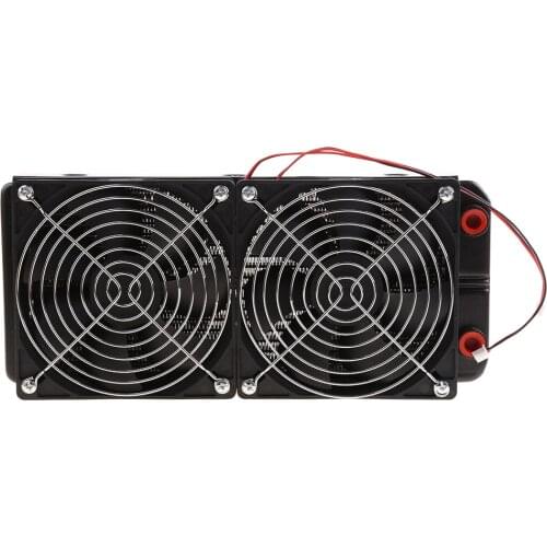 G1/4 240mm Computer Desktop Water Cooling 2 Fans Radiator Aluminum Thick 60mm