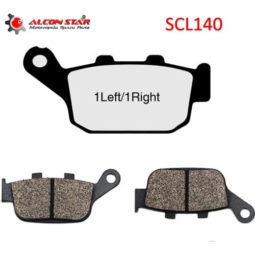 Alconstar-1 Pair Rear Brake Pads for Yamaha XJ6-N for Kawasaki EN650/KLE650/Z750R /Z800E for Honda CBR250 NSR250 CB400 500 NC750