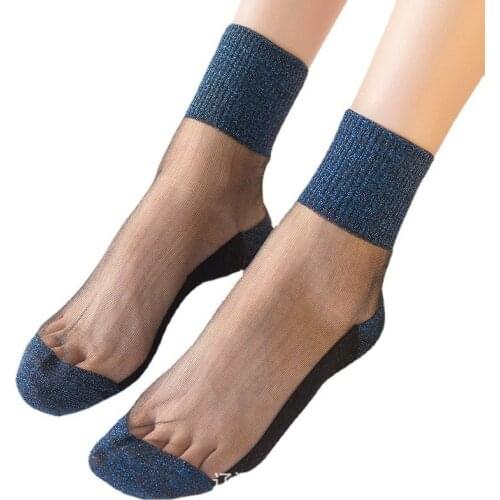 Women Sport Socks Yoga Thin Crystal Transparent Silk Yoga Pilates Socks Ankle Sox Sexy Design Sport Yoga Socks