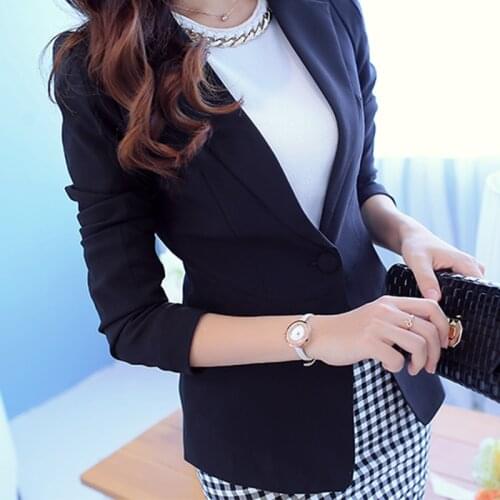Ladies Blazer Long Sleeve Blaser Women Suit jacket Female Feminine Blazer Femme Pink Blue White Black Blazer