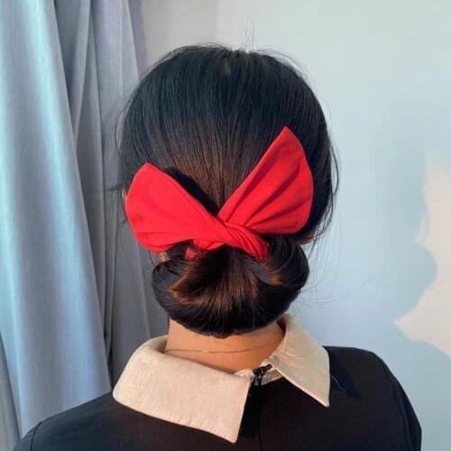 Women Knotted Deft Bun Summer Print Hair Bands Bow Headband Sweet Braider Maker Hairpin 14 Colors Hairbands New Hair Accessories