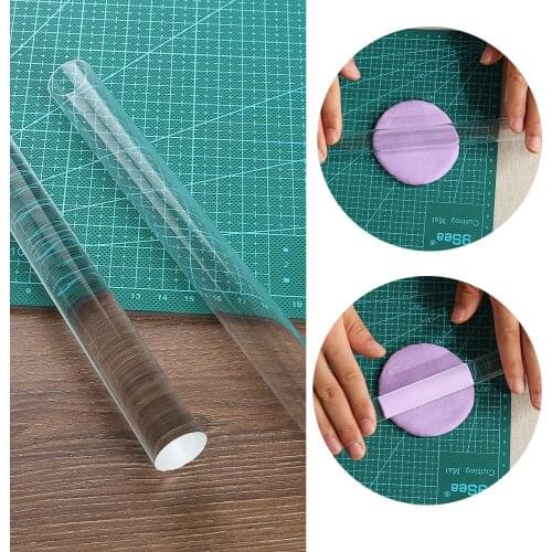 1PC Transprent Acrylic Clay Roller Solid/Hollow Ceramic Pottery Tools Cylindrical Shaping Smooth Sticks Handcrsft DIY Accessory