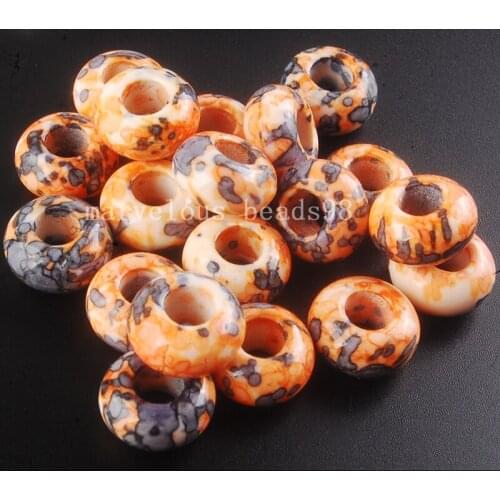 Free shipping Fashion 8x15mm Multicolor Jaspe charm fit European Bracelet Chain 10pcs MC3796