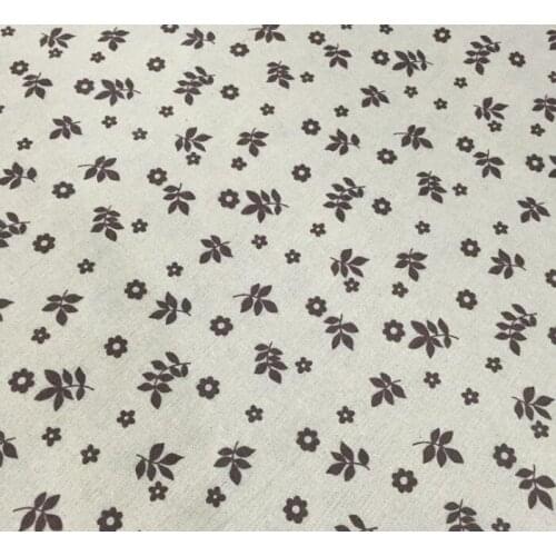 150cm X 50cm wholesale linen cotton printed fabric small leaves pattern cloth for cushion/sofa/tablecloth