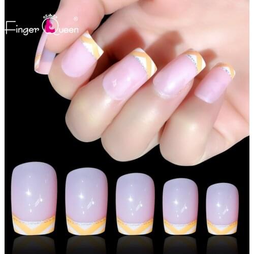 24pcs Box Butterfly Autumn Sexy Luxury Sequins Manicure Wholesale Daisies Fake Nails Pollen Punk Cute For Girls Graffiti Marble