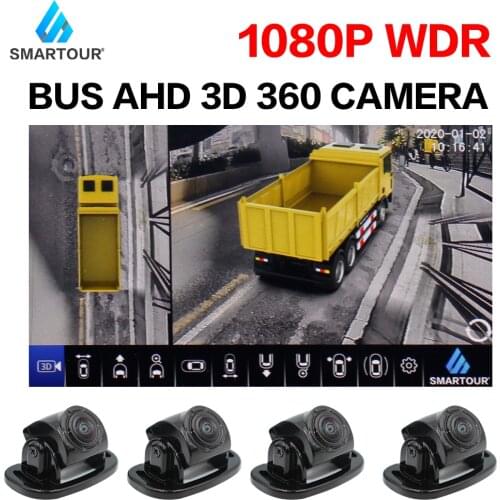 3D 360° Car Multi-angle Truck Rear View Camera Super Panoramic 4CH DVR SVM Bird Eye Surround View Parking System AHD For RV Bus