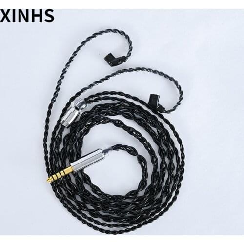 4 Core High Purity Silver Plated Copper Cable 2.5/3.5/4.4MM With MMCX/2PIN/QDC/TFZ For Audio HIFI Headphone Upgrade Cable