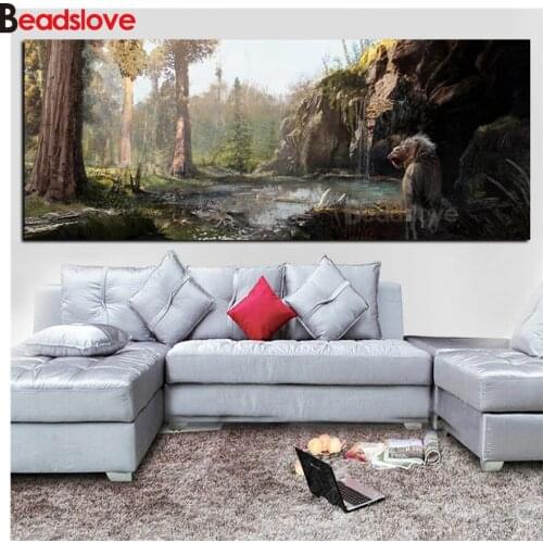 Large DIY 5D diamond painting White Tiger in The Forest cross stitch 3d diamond embroidery full drill resin mosaic decor