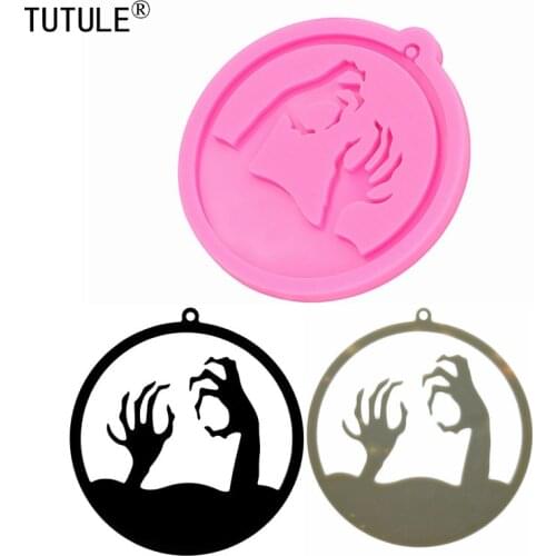 Shiny Halloween hand silicone mold Finger Skeleton Mold,Skeleton Hand Silicone Mold, Hand Resin Mold-Keychain Mold,Jewelry Mold