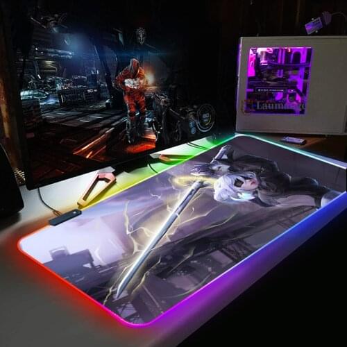Large Gaming Mouse Pad RGB anime mouse pad Mousepad Anime Nier automata Gamer Anti-slip Natural Rubber Anime Mouse Pad Desk Mat