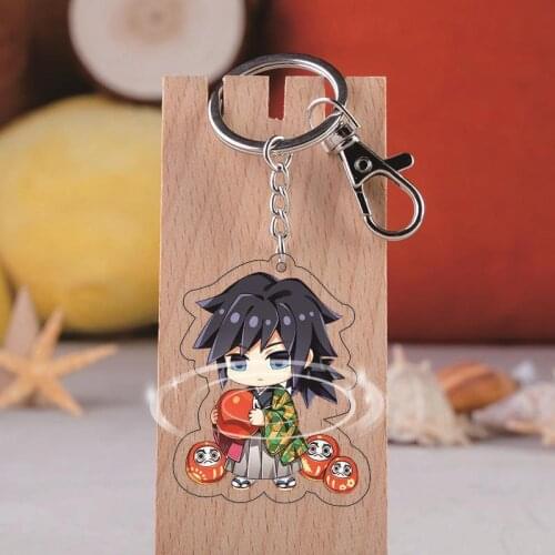 Anime Demon Slayer Keychain Acrylic Kimetsu no Yaiba Blade of Ghost Keychains Key Chain Keyring Jewelry Accessories Fans Gifts