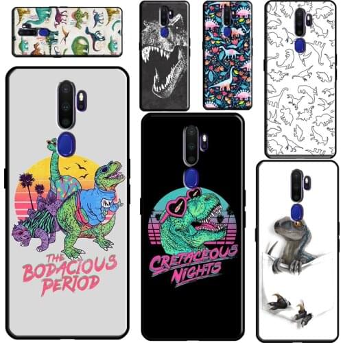 Cute Dino Dinosaur For OPPO A52 A72 A91 A5 A9 A31 A53 2020 Reno2 Z Find X2 X3 Pro A3S A5S A1K A15 A93 Case