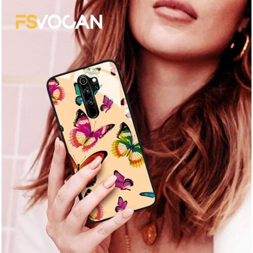 Butterfly Phone Case For Xiaomi Redmi POCO Note 10 9 8 Pro Max 8T 10S 9S 8A 9A 9C X3 NFC Colorful Fashionable Protection Cover