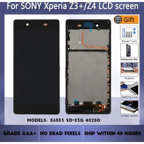 For Sony Xperia Z3+ Z3 Plus Z4 E6553 SO-03G 402SO LCD screen assembly with front case touch glass,With repair parts LCD Display