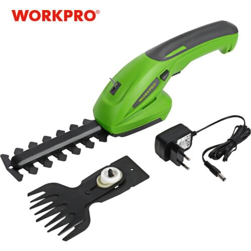 WORKPRO 2 in 1 Electric Trimmer 7.2V Lithium-ion Cordless Hedge Trimmer for Garden Power Tools Electric Pruning Shears Pruner