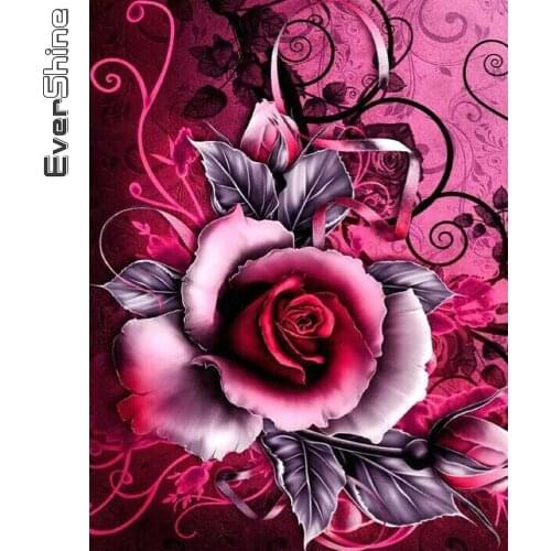 Evershine 5D DIY Diamond Embroidery Rose Rhinestone Mosaic Diamond Painting Peony New Arrival Flower Cross Stitch Sale Wall Art