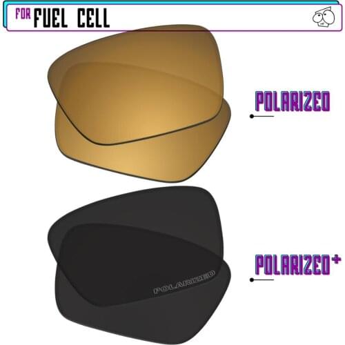 EZReplace Polarized Replacement Lenses for - Oakley Fuel Cell Sunglasses - BlackPPlus-GunmetalP