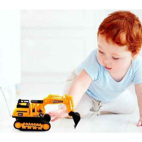 Two-way Electric Remote Control Excavator Construction Vehicle Toy Fall-resistant Childrens Boy Toy
