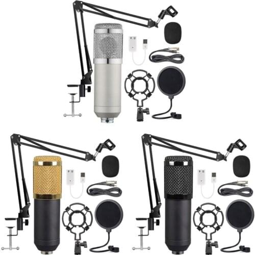 C1FB Condenser Microphone Bundle BM-800 Mic Set for Stu dio Recording & Brocasting Microphone Kit for Pc Computer