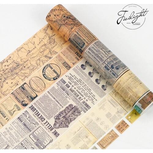 Gothic Vintage map ticket washi tape DIY decorative scrapbooking planner masking tape adhesive tape label sticker stationery