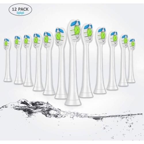 12pcs HX6064 Electric ToothBrush Heads For PHILIPS Soni care Flex Care Diamond Clean HX6902 HX6930 HX9340 HX6950 HX6710 HX9140