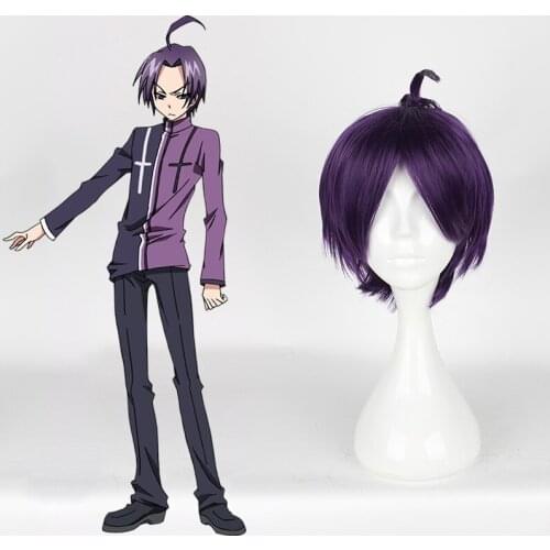 Anime Servamp Cosplay Wig Misono Arisuin Violet Ahoge Cosplay Wigs Heat Resistant Synthetic Halloween Carnival Party Unisex Wig