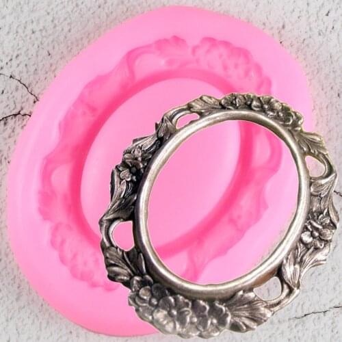 Cameo Frame Border Silicone Molds DIY Cupcake Topper Fondant Molds Cake Decorating Tools Candy Clay Chocolate Gumpaste Moulds