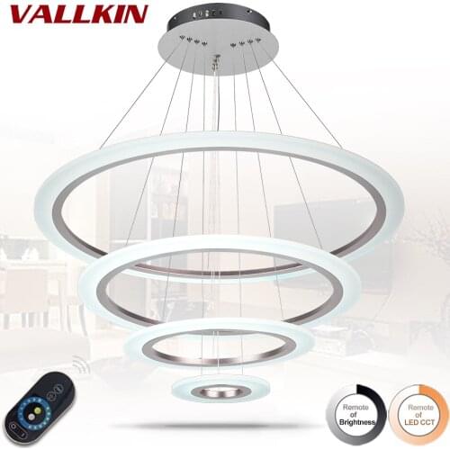 Dimmable Modern Chandelier Lamp Luxury Ring Living Room LED lamp Iron Hanging Light Fixtures Adjustable Chandeliers Lamps