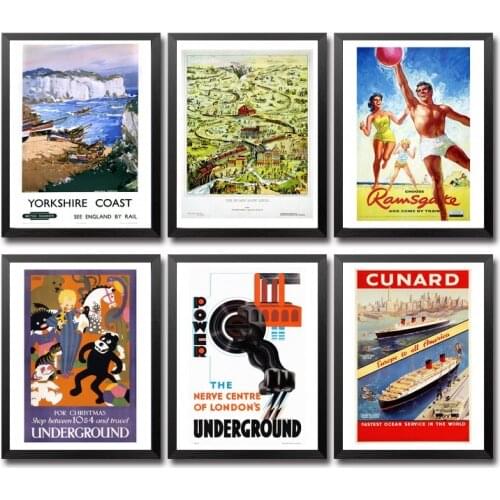 England Fish Cruise Ship Far East Quebec Vintage Travel Poster