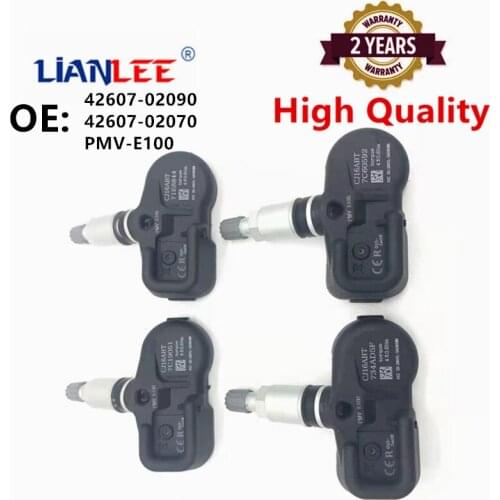 High Quality 4Pcs/Lot 433MHz Tire Pressure Sensor 42607-02090 42607-02070 PMV-E100 For TOYOTO 2020 AVALON CAMRY 4RUNNER COROLLA