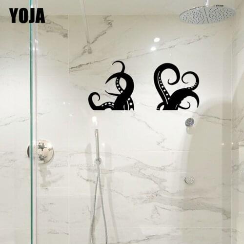 YOJA 12x26.9CM（One Group）Octopus Decal Bathroom Gass Decoration Home Room kitchen wall sticker G2-0575