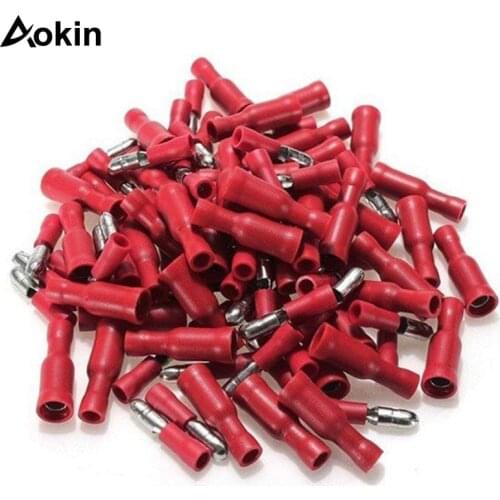 Male-Female Insulated Crimp Bullet Plug Connectors Female Male Spade Insulated Electrical Crimp Terminal Connectors Wiring Plug